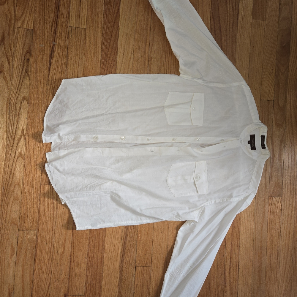 Tasso Elba Men's Crisp White Button Down Shirt